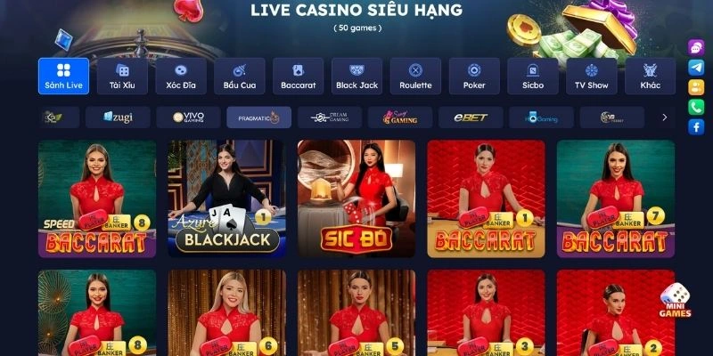 Thiết kế sảnh live Casino DA88